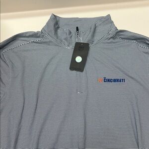 Antigua FC Cincinnati Navy and White Striped Men's Shirt